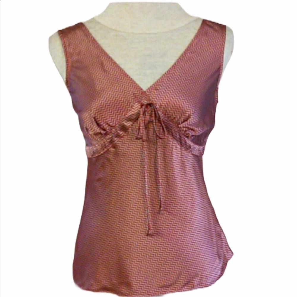 Isaac Mizrahi for Target Chevron Silk Tank XS | Collaboration | Special Edition